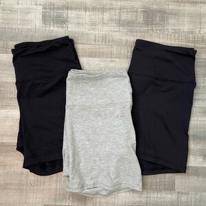 Bundle of 3 pairs of Black and Gray Biker Shorts